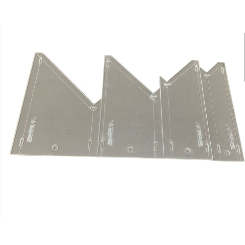 KIT REGUAS GABARITO CANTO MITRADO 4 PECAS ID: 1129 KIT REGUAS GABARITO CANTO MITRADO 4 PECAS ID: 1129