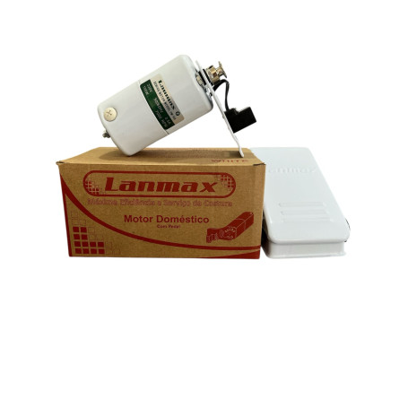 MOTOR LANMAX PARA MÁQUINA DE COSTURA DOMÉSTICA COMPLETO 110V 100W 7000 RPM